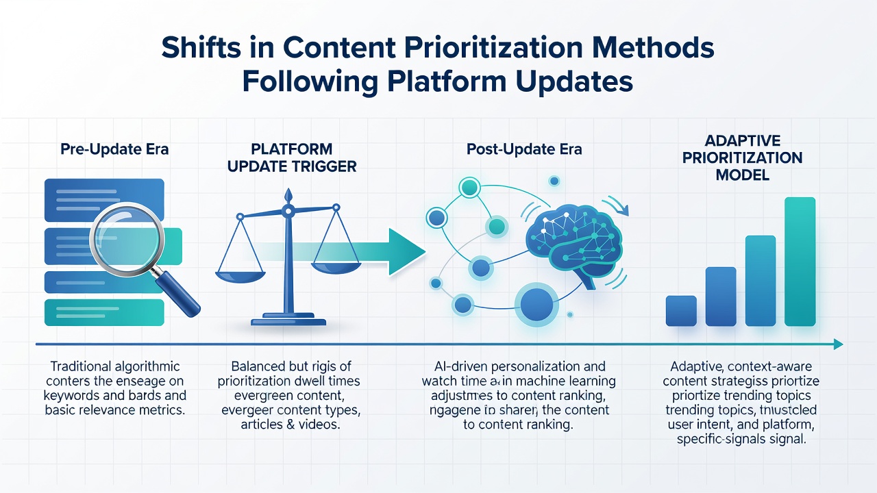 Data visualization of content ranking changes across multiple platforms in 2026